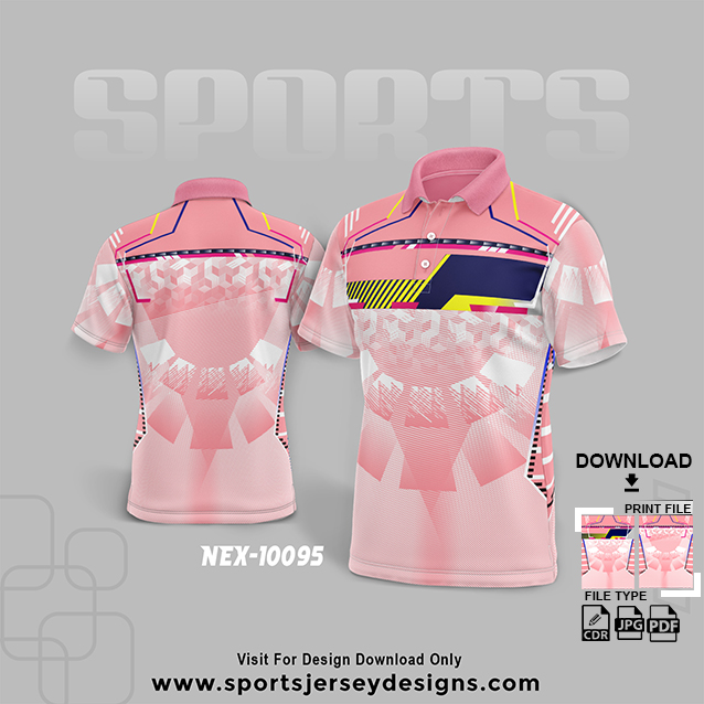 NEX-10095 PINK WITH WHITE SPORTSWEAR SUBLIMATION JERSEY DESIGN